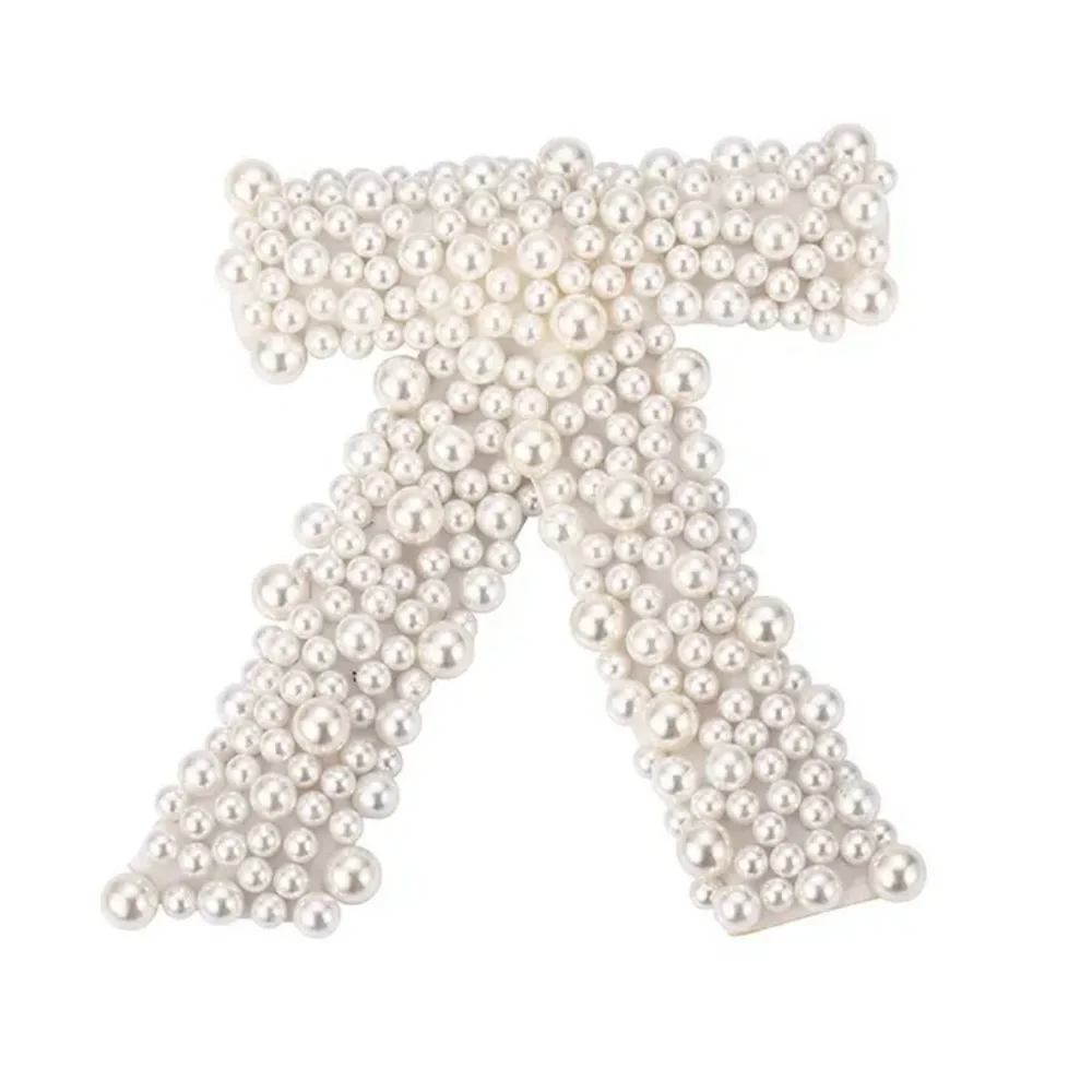 ✨FAUX PEARL‎ BEADED BOW HAIR CLIPS GORGEOUS CLIP ACCESSORIES-NEW-CREAMY WHITE